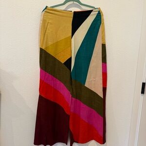 Love Like Summer x Billabong Fun Funky Colorblock Geometric Wide Leg Flowy Pant